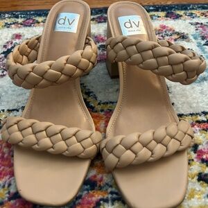 Dolce Vita Tan Braided Heels Modern Minimalist Design